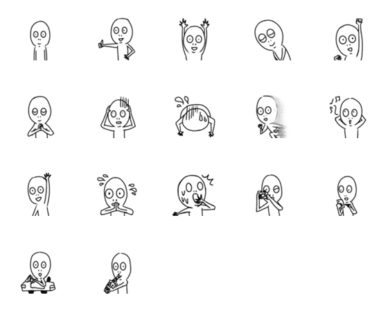 [LINE絵文字]白い人間の男の子の画像一覧