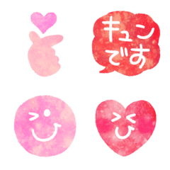 [LINE絵文字] ♥にこちゃん＆ハート♥の画像