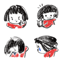 [LINE絵文字] The girl in red dress-Bellの画像