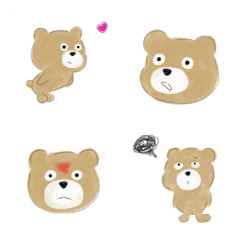 [LINE絵文字] happy.chikuchiku無関心クマの画像
