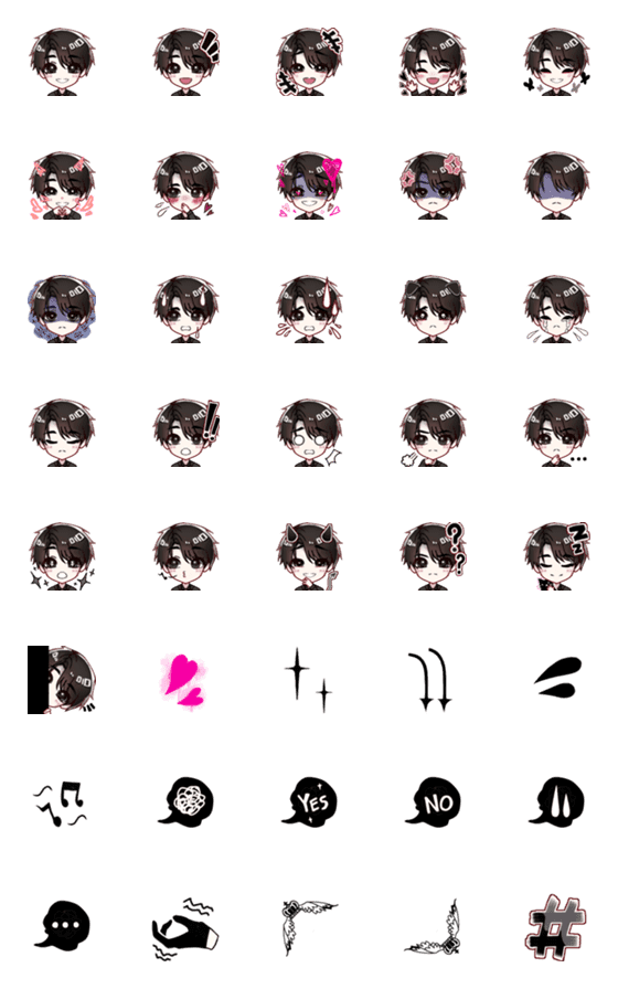 [LINE絵文字]Ashira's emoji setの画像一覧