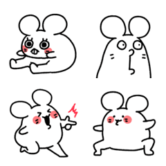 [LINE絵文字] おかしなネズミさん絵文字の画像