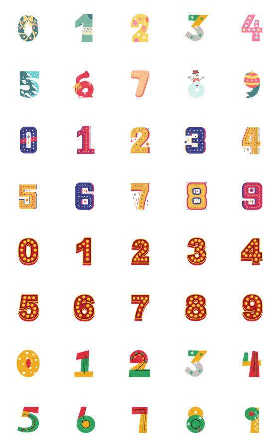[LINE絵文字]数字がとてもかわいいの画像一覧
