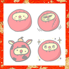[LINE絵文字] だるまんの画像