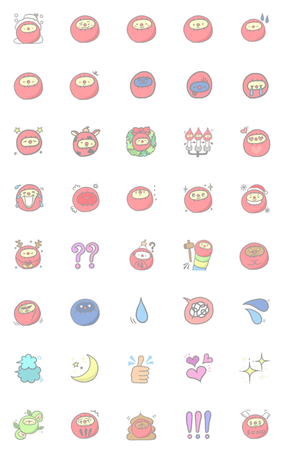 [LINE絵文字]だるまんの画像一覧