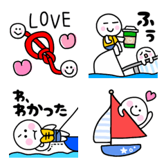 [LINE絵文字] ヨット大好き絵文字の画像