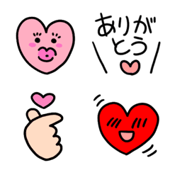 [LINE絵文字] ラブラブなハートちゃんの画像