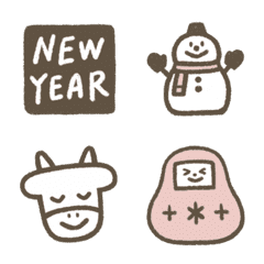 [LINE絵文字] new year's natural emojiの画像