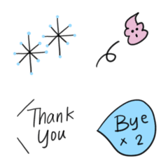 ○シンプルな線と色の絵文字の絵文字メイン画像