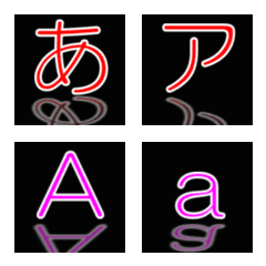 [LINE絵文字] 床面に反射しているようなデコ文字 3の画像