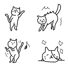 [LINE絵文字] シュールな猫の画像