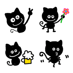 [LINE絵文字] 黒猫。の画像