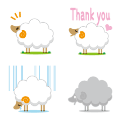 モコモコしたひつじさんの絵文字の絵文字メイン画像