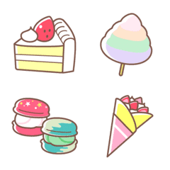 [LINE絵文字] ぜんぶ食べたい【人気スイーツ】絵文字の画像