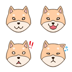 [LINE絵文字] かっこいいつもりの柴犬の画像