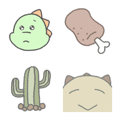 赤ちゃん恐竜と愉快な仲間たちの絵文字メイン画像