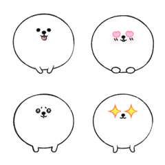 [LINE絵文字] Round dog BonBonの画像