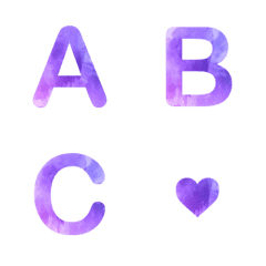 [LINE絵文字] Gradient letter stickersの画像