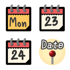 [LINE絵文字] Calendar cute emoji for workの画像