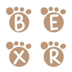 [LINE絵文字] Bear feet (A-Z) Emoji cuteの画像