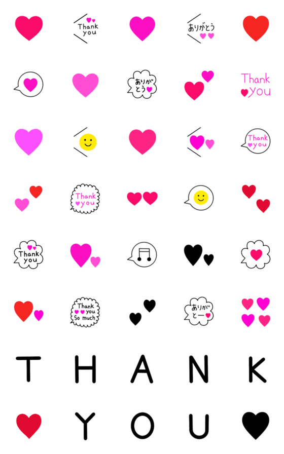 [LINE絵文字]♡Thank you♡の画像一覧