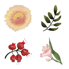[LINE絵文字] flower and green decoration emojisの画像