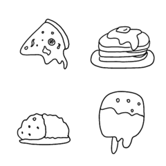 [LINE絵文字] simpleな食べ物絵文字の画像