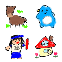 [LINE絵文字] おえかきみたいなえもじ6の画像