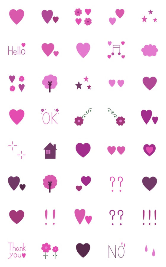 [LINE絵文字]♡くすみ pink♡の画像一覧