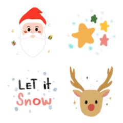 [LINE絵文字] Cute warm Christmas sparkleの画像