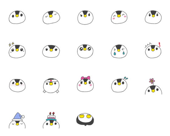 [LINE絵文字]ペンギンのおともだちの画像一覧