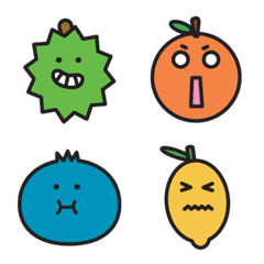 [LINE絵文字] Cute Cartoon Fruit Emojiの画像