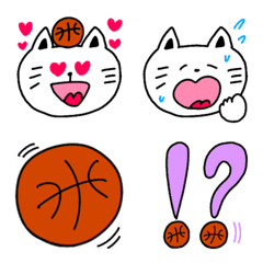 [LINE絵文字] バスケねこ 日常絵文字の画像