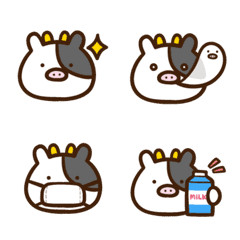 [LINE絵文字] ちょこ牛 絵文字の画像
