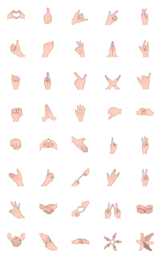 [LINE絵文字]Hand signalsの画像一覧