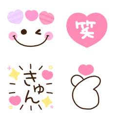 [LINE絵文字] ♡ハート100%♡の画像