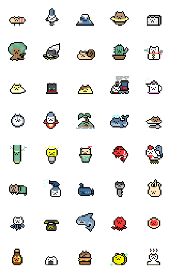 [LINE絵文字]ドット絵 カオスネコ vol.2の画像一覧