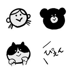 [LINE絵文字] しんぷるものとーんの画像