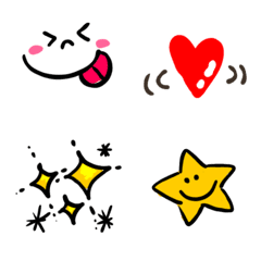[LINE絵文字] 表情ゆたかな顔文字とリアクションとかの画像