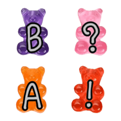 [LINE絵文字] Gummy Bear (A-Z) Emojiの画像