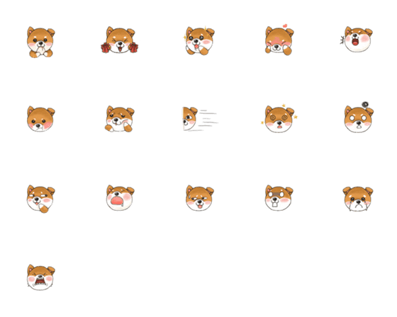 [LINE絵文字]Floppy Ear Mame Shiba Floppy Iの画像一覧