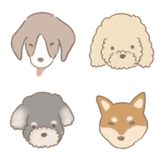 [LINE絵文字] ほんわかわんこ 犬と日常の絵文字の画像