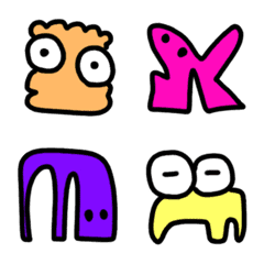 [LINE絵文字] カラフルな謎の絵文字2の画像