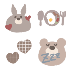 [LINE絵文字] うさぎとくま時々記号の画像