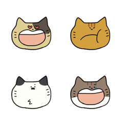 [LINE絵文字] 猫とて叫びたいこともある 顔だらけの画像