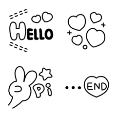 [LINE絵文字] THE♡シンプルの画像