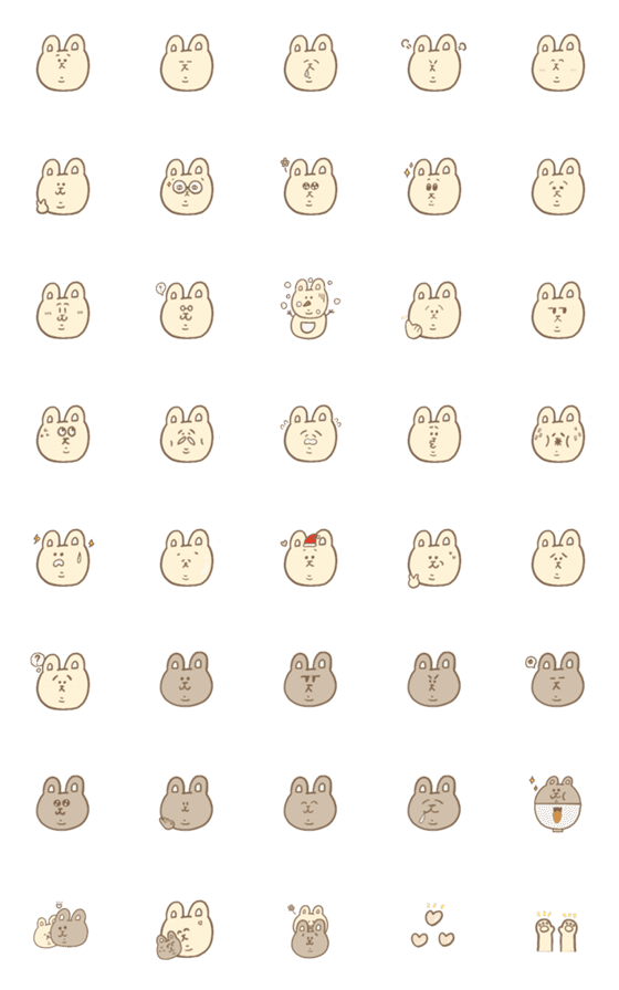 [LINE絵文字]rabbit loves uの画像一覧
