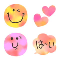[LINE絵文字] にこちゃん♪ハート♪吹き出し♪の画像