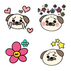 [LINE絵文字] パグのぶぅちゃんの画像