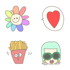 [LINE絵文字] シンプルRhabit  emoji2の画像